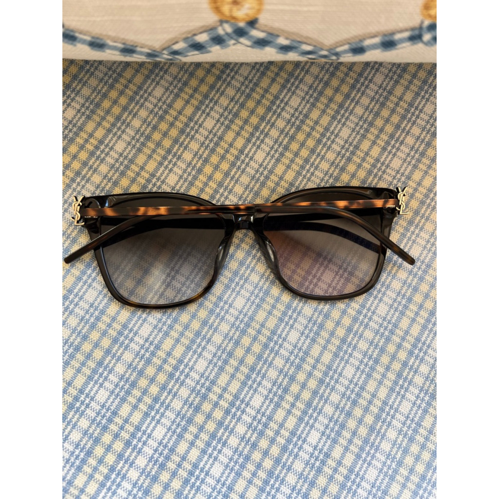 New Saint Laurent Brown Tortoiseshell Sunglasses - Picture 2 of 11